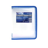 CARPETA A4+ PP CON CREMALLERA ZIPPER AZUL | 1 UNIDADES | (FRAGA)